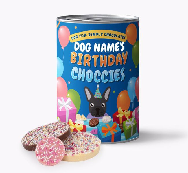 'Birthday Choccies' - Personalised Dog-Friendly Chocolate for your {breedFullName}